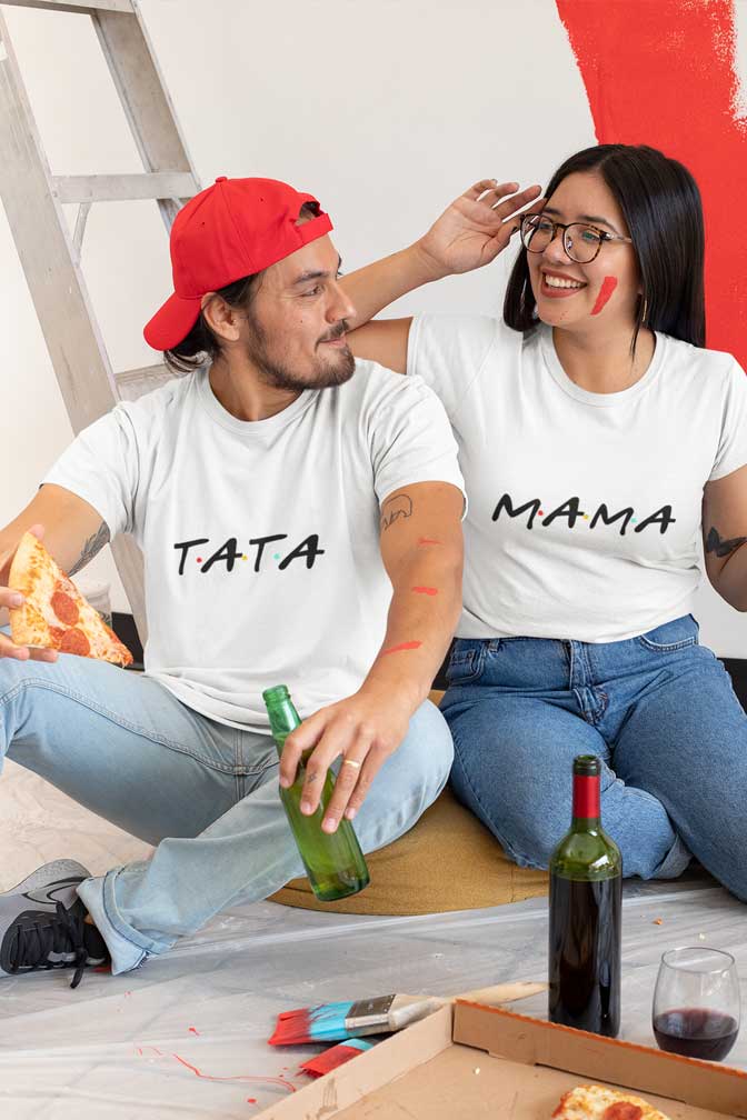 Majce za mamu i tatu. Font iz motiva Friends