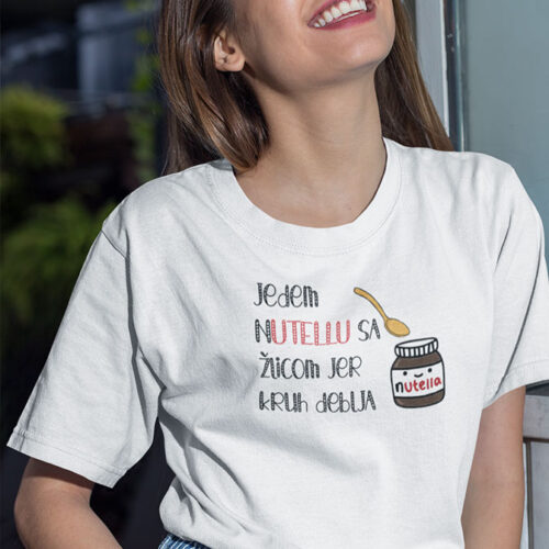 Majica Jedem Nutellu samo sa žlicom