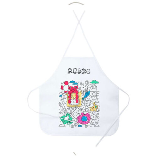 Personalizirana dječja pregača za bojanje s flomasterima