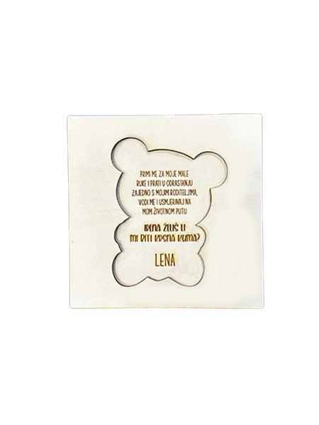 Personalizirana pozivnica Kumstva za krštenje bebe