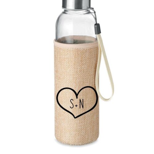 Staklena boca za par s inicijalima