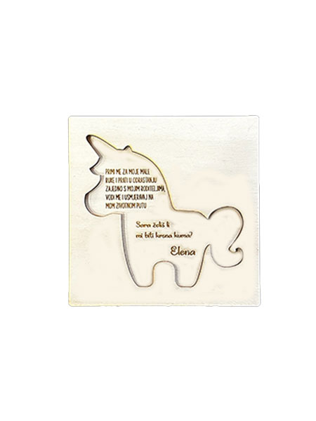 Uniconr pozivnica za krštenje bebe